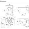 Aloni AL55800 Randloos Hangtoilet Met Ingebouwde Warm- en Koudwaterkraan Incl. Zitting Mat Wit - Afbeelding 4