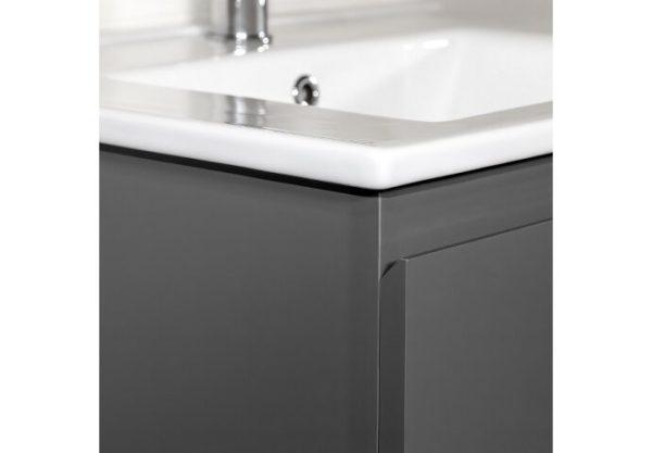 Badkamermeubelset Dalphin Sly 100 cm twee softclose lades mat grijs - Afbeelding 2