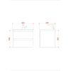 Badkamermeubelset Dalphin Sly 60 cm twee softclose lades mat grijs - Afbeelding 5