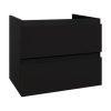 Badkamermeubelset Dalphin Sly 60 cm twee softclose lades matzwart - Afbeelding 2