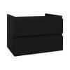Badkamermeubelset Dalphin Sly 80 cm twee softclose lades matzwart - Afbeelding 2