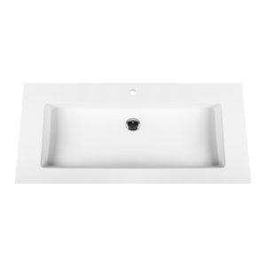 Aloni Wastafel Solid Surface 100 cm zonder overloop