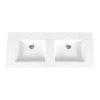 Aloni Dubbele Wastafel Solid Surface 120 cm Zonder Overloop