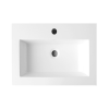 Saniluxe compact badkamermeubel set 60 glans wit greeploos - Afbeelding 5