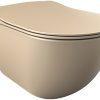 Creavit FE322 Randloos Hangtoilet Mat Cappuccino Incl. Zitting