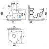 Creavit TP325 Gold Hangtoilet Wit Van Binnen) - Afbeelding 6