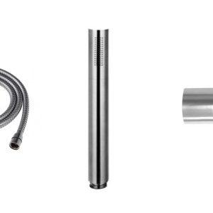 Saniluxe staafhanddouche met opsteekgarnituur en doucheslang 150 cm RVS