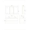 Aloni Sally Spiegelkast, 3 Deuren (120X70CM) - Kleur Aluminium - Afbeelding 2