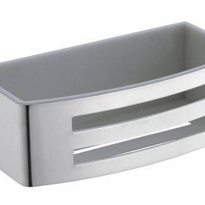Doucherek Saniluxe 25x12x8cm Chroom met uitneembaar kunststof inzetmand