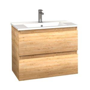 Badkamermeubelset Dalphin Sly 60 cm twee softclose lades mat grijs