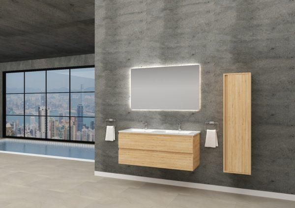 Badkamermeubelset Dalphin Sly 160 cm (2x 80cm) twee softclose lades safir - Afbeelding 2