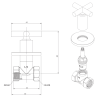 Aloni Inbouw Bidetkraan 1/2x1/2 Mat Zwart Inclusief Rozet - Afbeelding 2