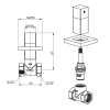 Creavit hoekstopkraan quadro 1/2x1/2 chroom - Afbeelding 2