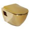 Creavit TP325 Gold Hangtoilet Met RVS Sproeier (wit van binnen)