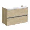 Saniluxe Trendline Badkamermeubel Set 80 cm Licht Hout