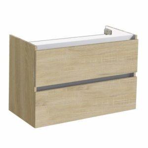 Saniluxe Trendline Badkamermeubel Set 60 cm Licht Hout
