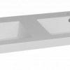 Saniluxe Trendline Badkamermeubel Set 140 cm Dubbele Wasbak Hoogglans Wit - Afbeelding 4