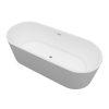 Vrijstaand Bad Bauci Mat Wit Ovaal Solid Surface 150x70x52 - Afbeelding 2