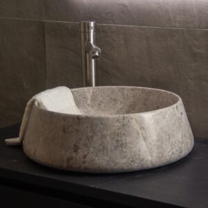Saniluxe waskom Marmer Tundra Grey 41x13