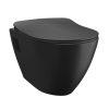 Creavit Design hangtoilet Mat Zwart Incl. Zitting
