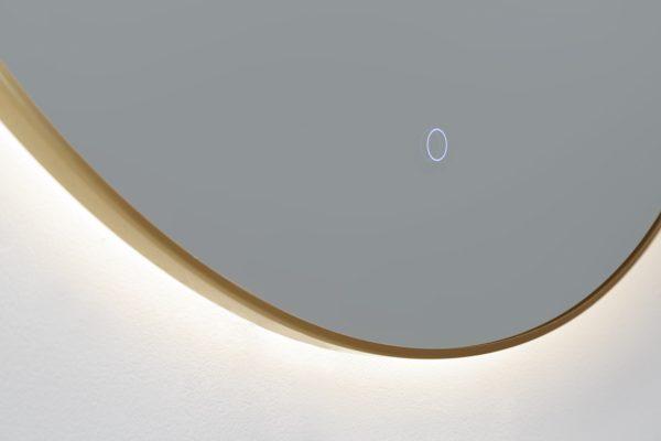 Saniluxe Badkamerspiegel Geborsteld Goud | 3 kleuren Instelbaar | Dimbaar licht | Touch-Sensor - Afbeelding 2