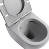 Saniluxe easy flush compact color line mat grijs hangtoilet inclusief zitting - Afbeelding 3