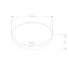 Saniluxe waskom natuursteen rond 38x12 - Afbeelding 3