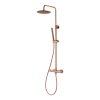 Aloni Rondo Regendouche Thermostatisch Geborsteld Koper 25 cm