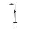 Aloni Quadro Regendouche Thermostatisch Mat Zwart 22 cm