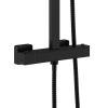 Aloni Quadro Regendouche Thermostatisch Mat Zwart 22 cm - Afbeelding 4