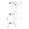 Saniluxe Thermostatisch Badmengkraan Opbouw Mat Zwart - Afbeelding 3