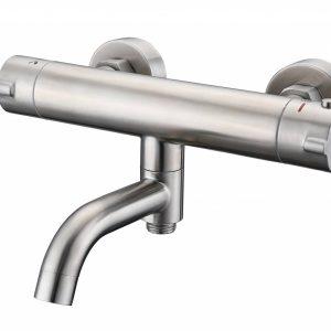 Saniluxe Thermostatisch Badmengkraan Opbouw RVS
