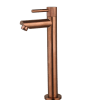 Saniluxe Opbouw Fonteinkraan Geribbeld Brons 26 cm