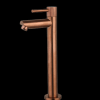 Saniluxe Opbouw Fonteinkraan Geribbeld Brons 26 cm Verhoogd - Afbeelding 2