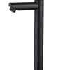 Saniluxe Opbouw Fonteinkraan Geribbeld mat zwart 26 cm