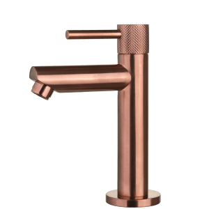 Saniluxe Opbouw Fonteinkraan Geribbeld Brons 16 cm