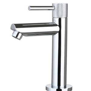 Saniluxe Opbouw Fonteinkraan Geribbeld Chroom 16 cm