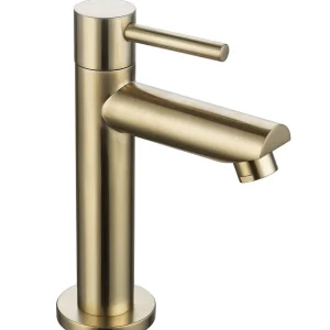 Saniluxe Opbouw Fonteinkraan Geborsteld Goud 16 cm