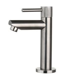 Saniluxe Opbouw Fonteinkraan Geribbeld Gun Metal 16 cm