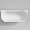 Half Vrijstaand Bad Moon Zwart / Wit 180x80x60 - Afbeelding 3