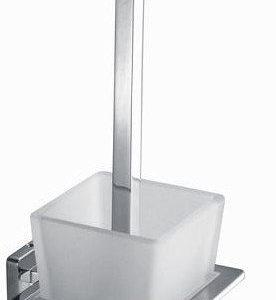 Saniluxe Messing Toiletborstelgarnituur Vierkant Chroom