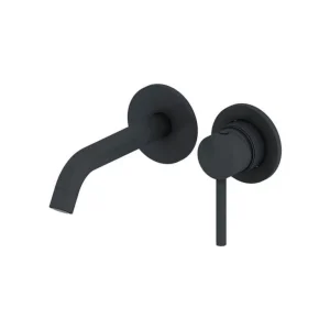 Saniluxe Inbouw Wastafelmengkraan Mat Zwart 17 cm Uitloop