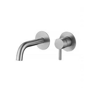 Saniluxe Inbouw Wastafelmengkraan RVS 17 cm Uitloop