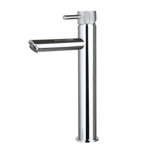 Saniluxe Wastafelkraan Mia Hoog Geribbeld Chroom 30 cm