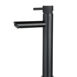 Saniluxe Wastafelkraan Mia Hoog Geribbeld Mat Zwart 30 cm