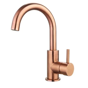 Saniluxe Wastafelkraan Largo Brons Draaibare Uitloop 26 cm