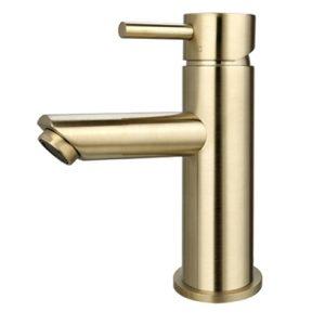 Saniluxe Wastafelkraan Mia Geborsteld Goud 19 cm