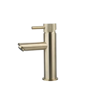 Saniluxe Wastafelkraan Mia Geribbeld Geborsteld Goud 19 cm