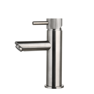 Saniluxe Wastafelkraan Mia Geribbeld Gun Metal 19 cm