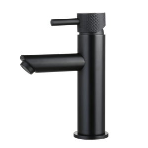 Saniluxe Wastafelkraan Mia Geribbeld Mat Zwart 19 cm